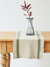 Load image into Gallery viewer, Green Stripe Table Runner
